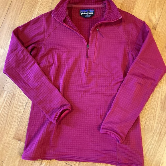 W's Patagonia R1 Grid Fleece Zip Neck Pullover - Picture 1 of 4